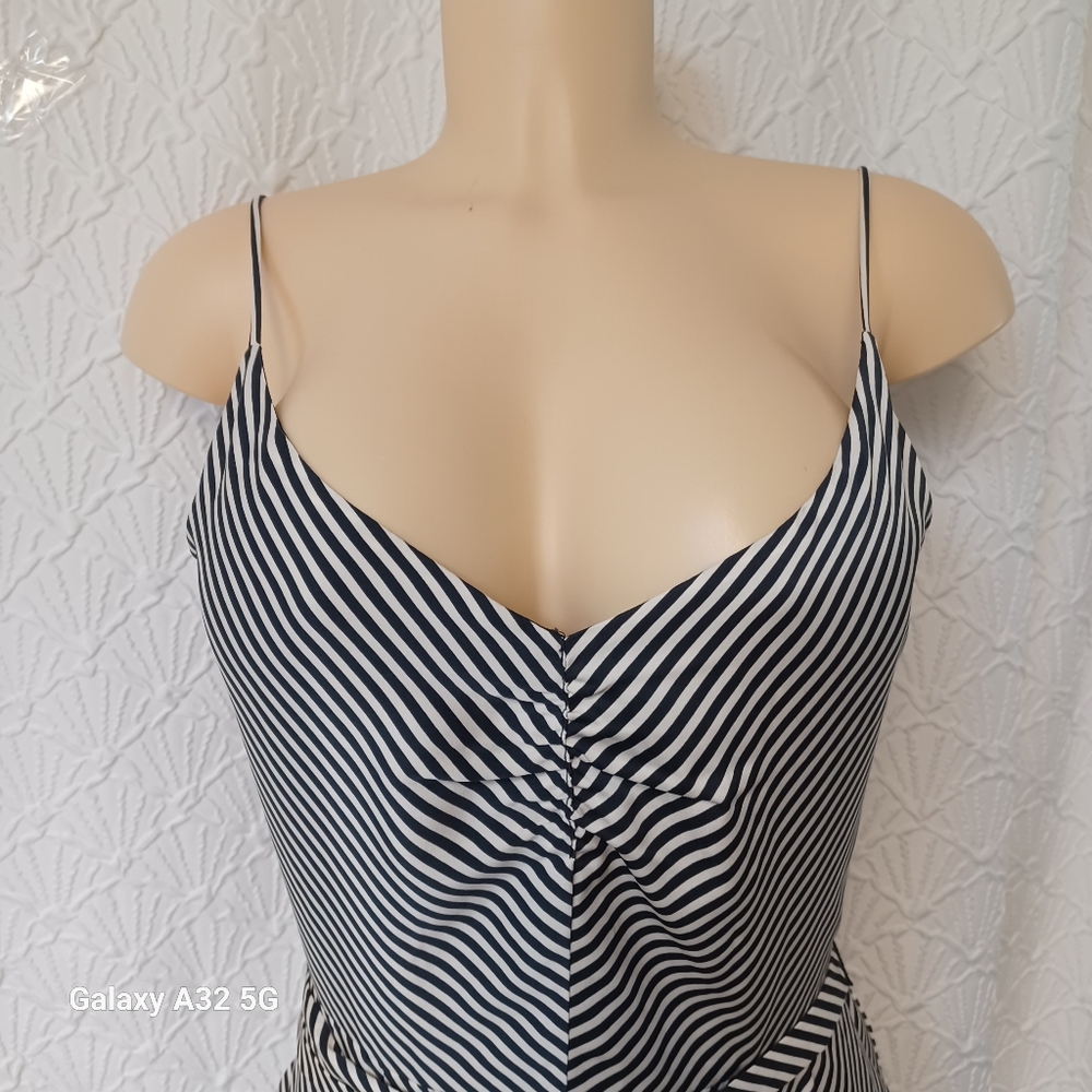 H&M Monochrome Striped Jumpsuit Women Size S - Picture 6 of 16